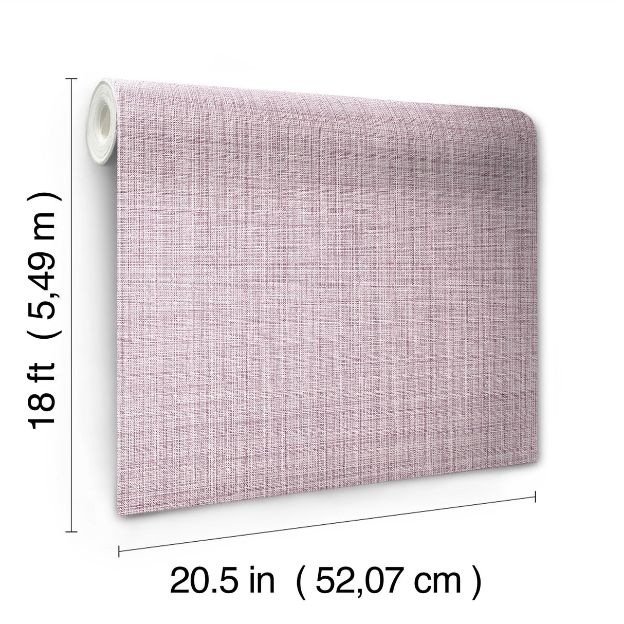 Lansdowne Purple Peel & Stick Wallpaper with Fabric Texture - NuWallpaper NUS4995
