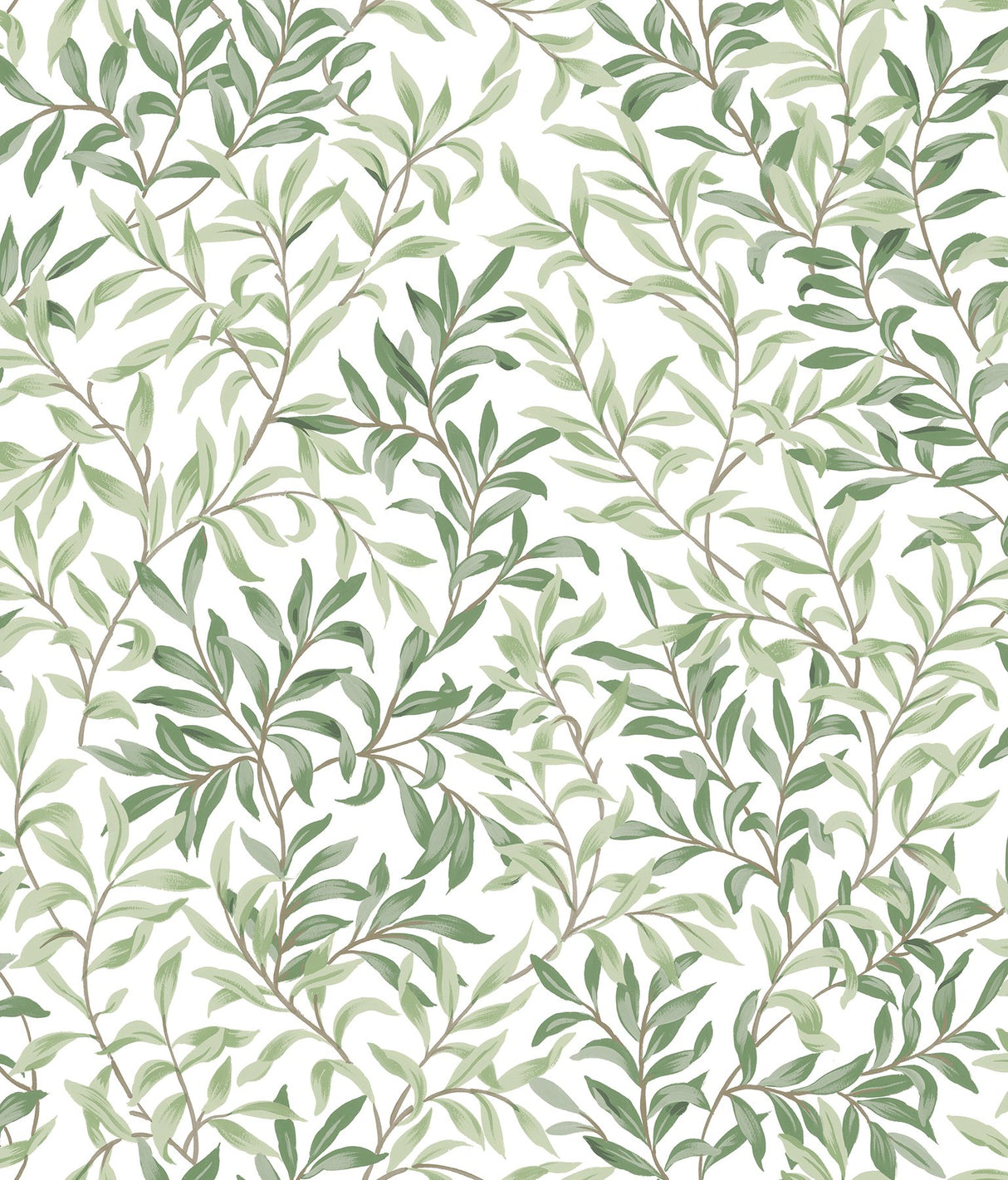 Terrace Vines Herb Green Peel & Stick Wallpaper with Botanical Vine Motif - NuWallpaper NUS6101