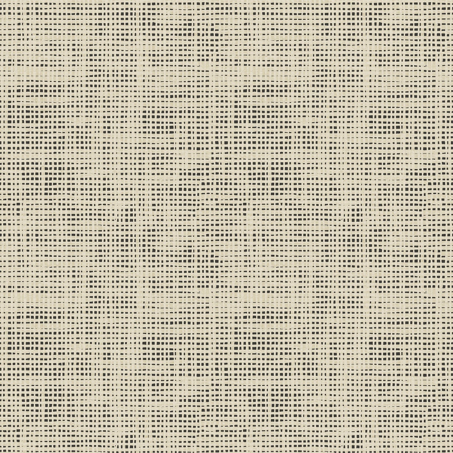 Nolan Black Faux Grasscloth Peel & Stick Wallpaper with Raised Ink Texture - NuWallpaper NUS6199