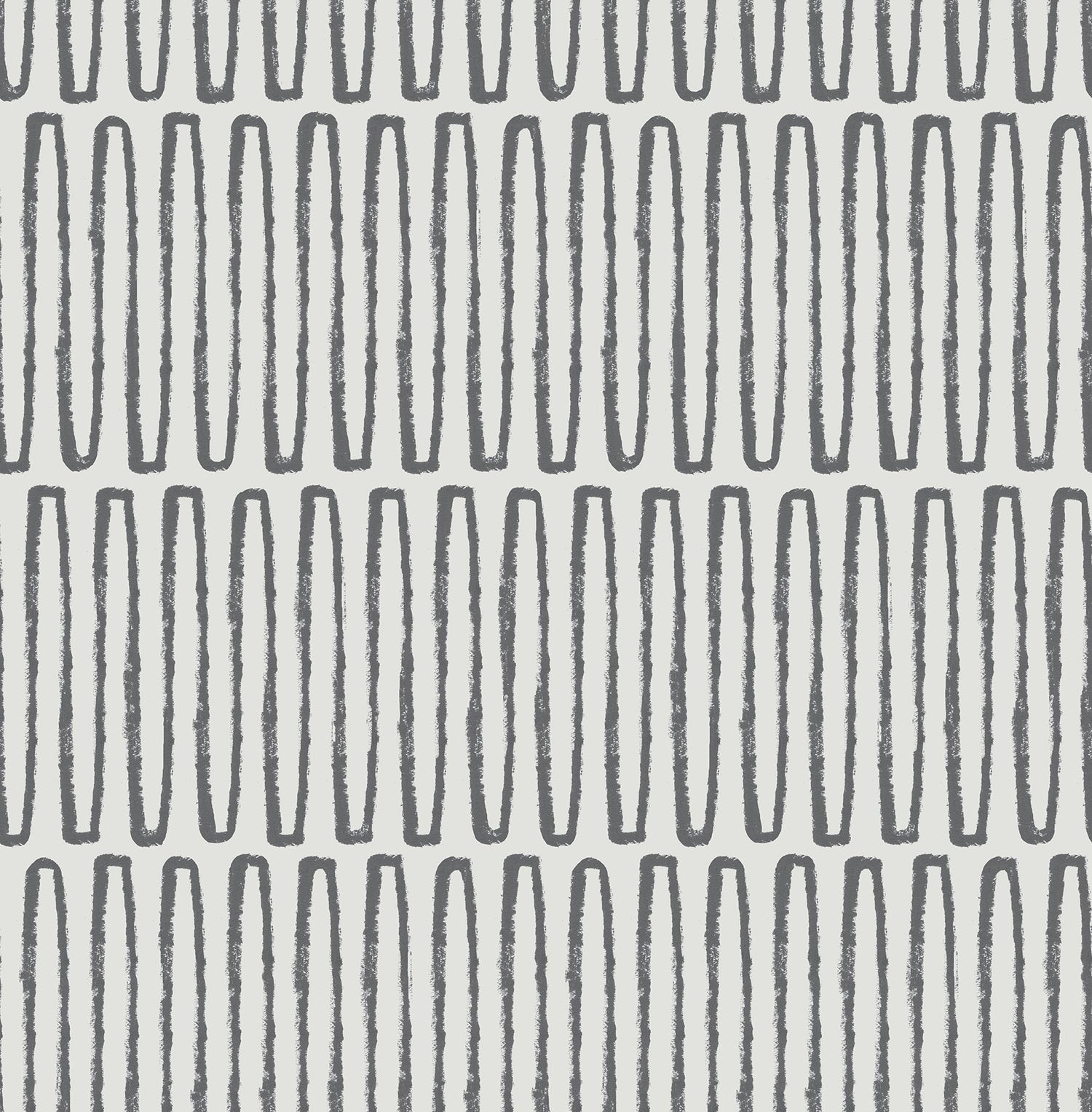 Porter Charcoal Peel & Stick Wallpaper with Retro Geometric Stripe Pattern - NuWallpaper NUS6220