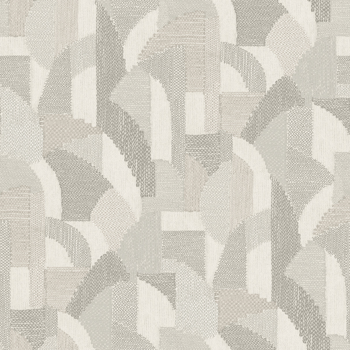 Macario Taupe Peel and Stick Wallpaper by NuWallpaper NUS6370 Soft Modern Neutral Geometric Woven Pattern