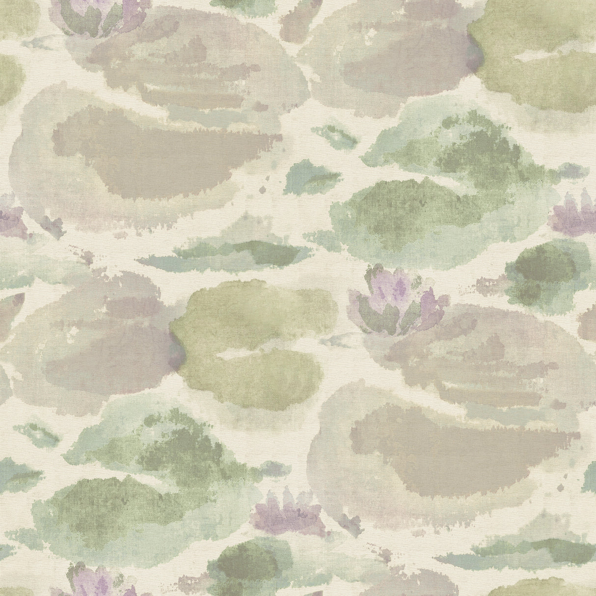 Water Lily Lavender & Green Peel & Stick Wallpaper by NuWallpaper - NUS6420