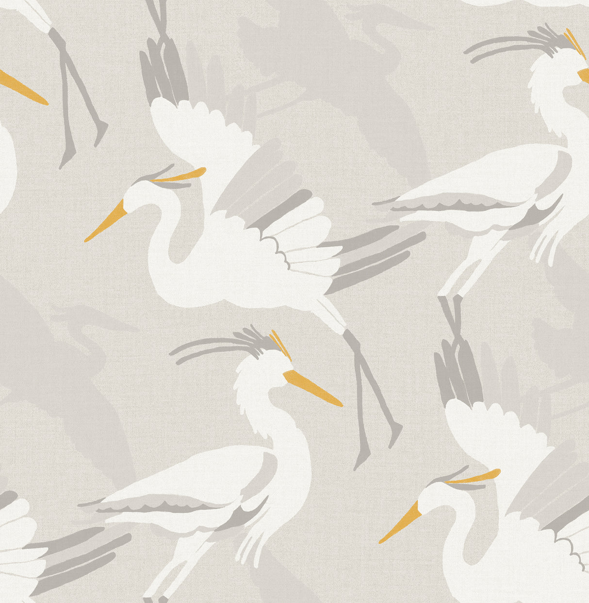 Coastal Wings Taupe Peel and Stick Wallpaper by NuWallpaper - NUS6502