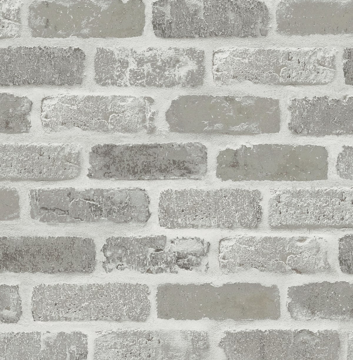 Washed Brick peel and stick wallpaper in Pumice Stone grey washed brick pattern