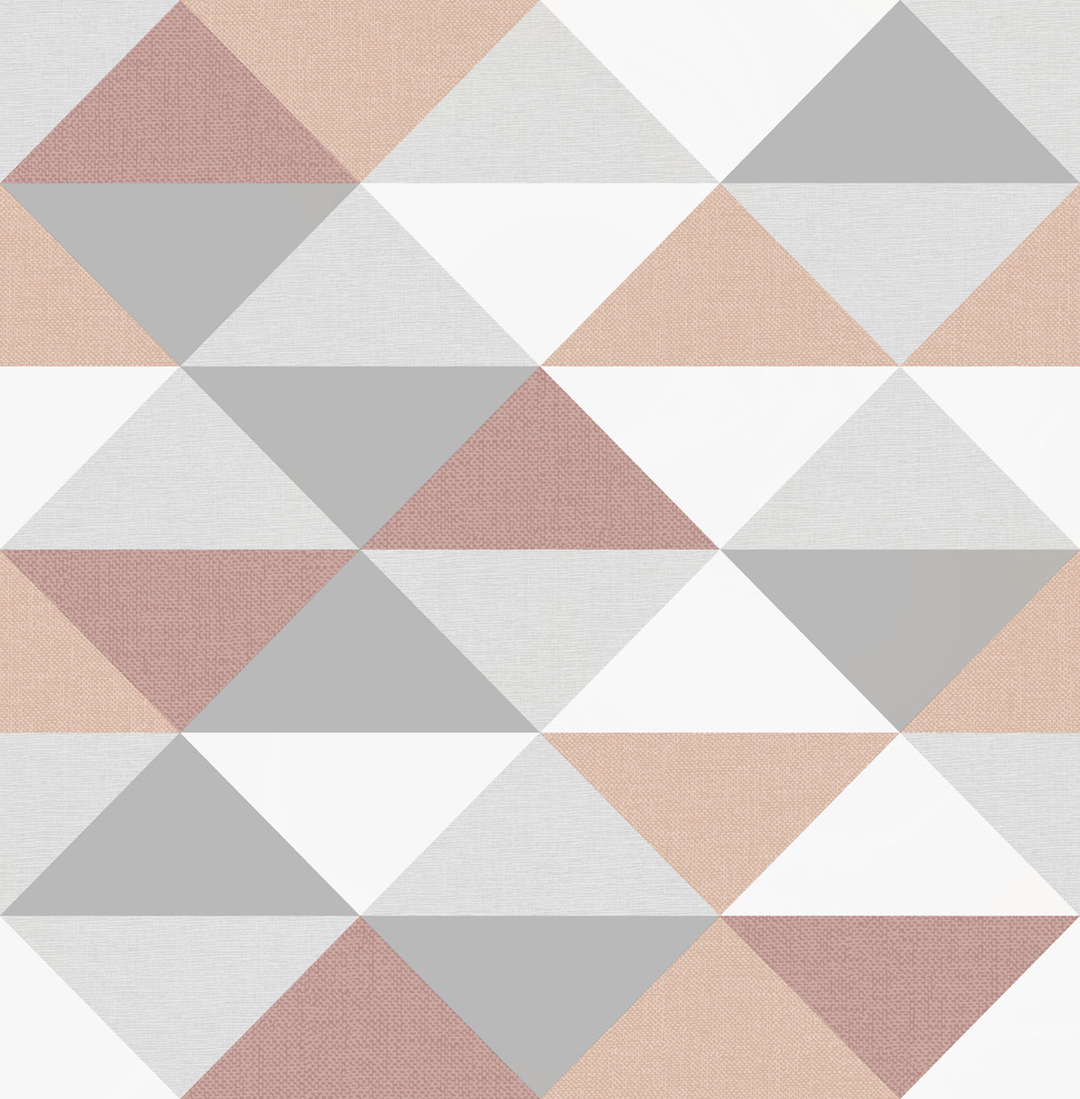 Mod Triangles peel and stick wallpaper in pink and metallic silver geometric triangles by NextWall, SKU NW31100.