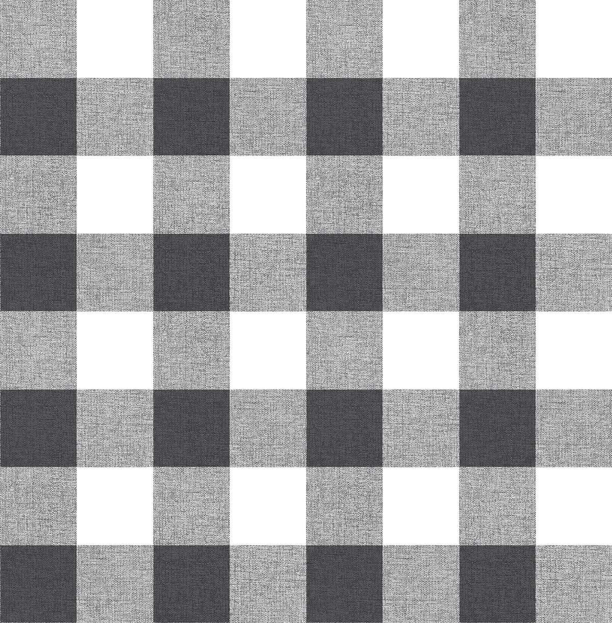 Charcoal and white picnic plaid peel and stick wallpaper pattern