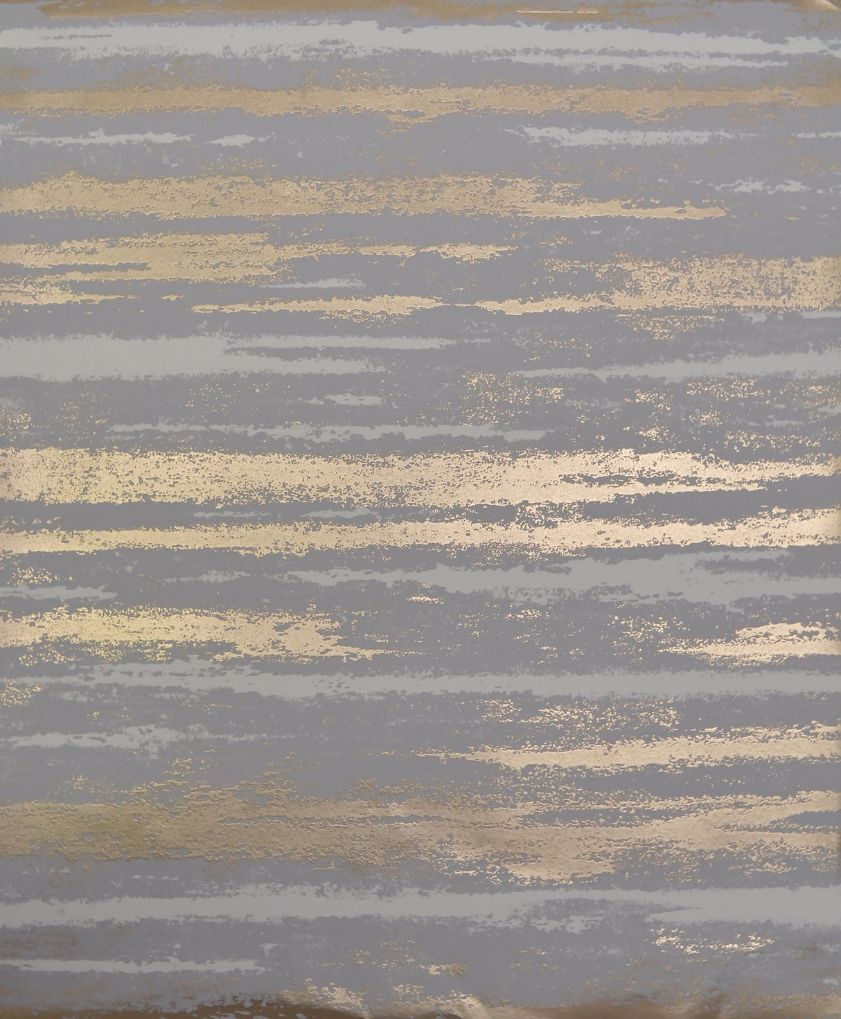 Atmosphere Grey & Gold Wallpaper with Metallic Striated Cloud Stripe - York NW3540