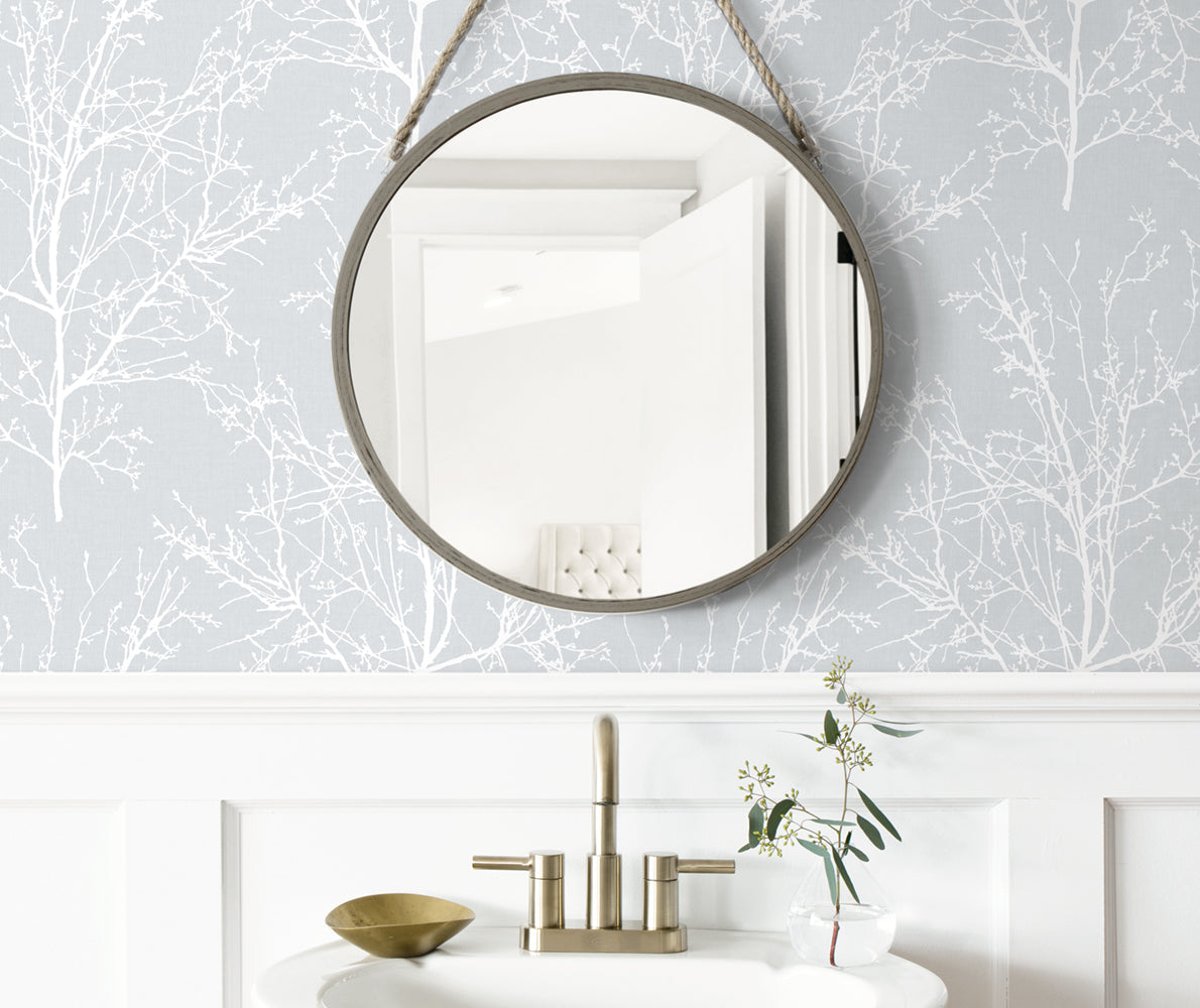 Tree Branches Daydream Gray by NextWall Peel & Stick Botanical Peel & Stick Wallpaper – NextWall NW36108