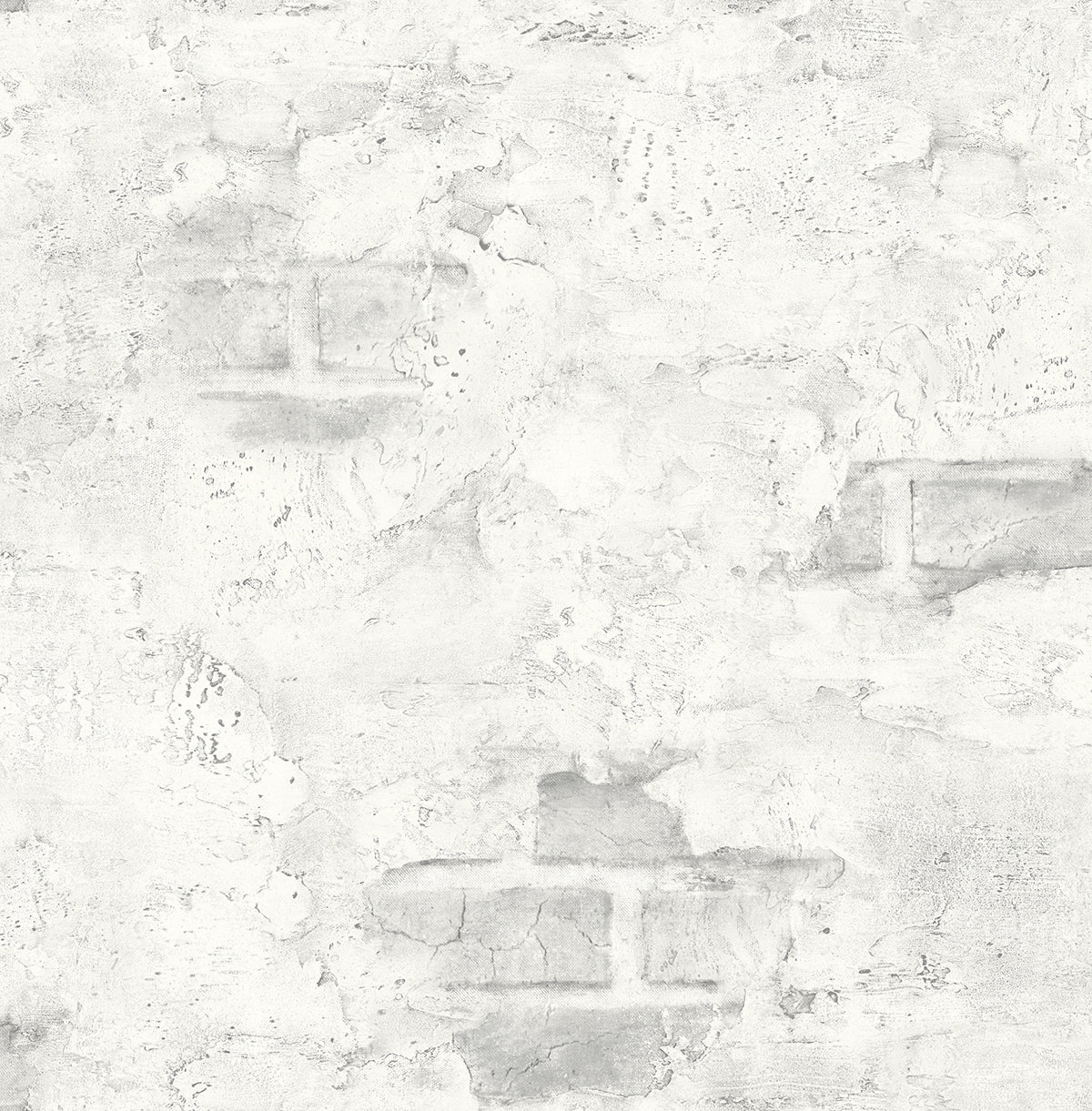 Fog gray stuccoed brick peel and stick wallpaper with a satin finish