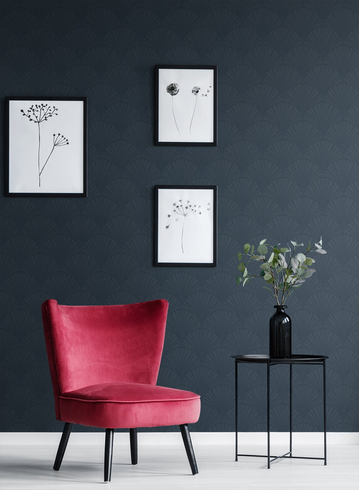 Arches Denim Blue by NextWall Peel & Stick Geometric Wallpaper – NextWall NW42902 -Sample