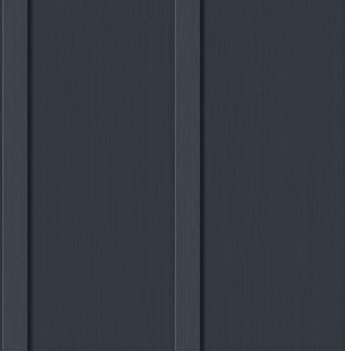 Faux Board & Batten dark blue peel and stick wallpaper with vertical panel look