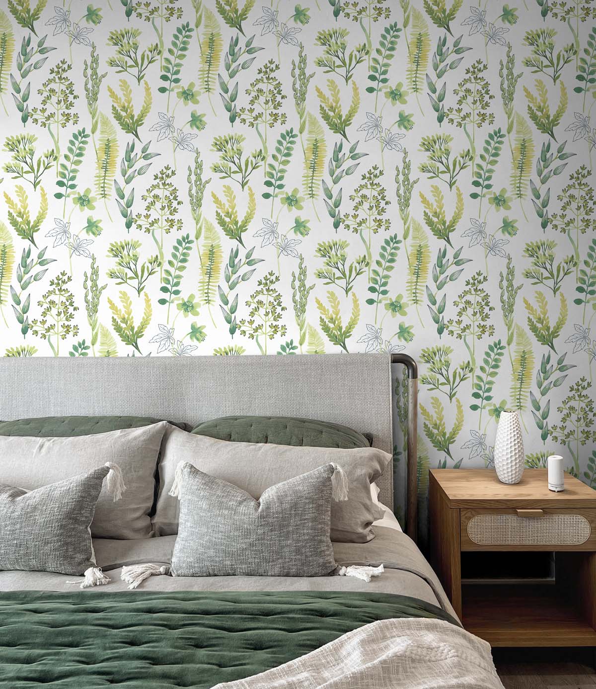 Wild Garden Lemon Lime by NextWall Peel & Stick Botanical Wallpaper – NextWall NW45412