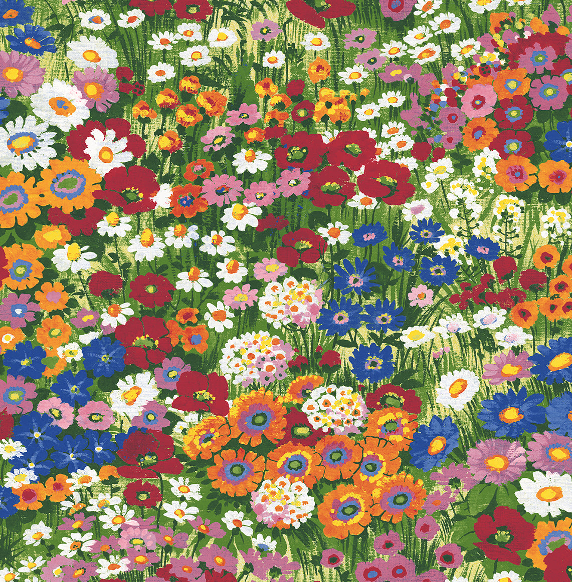 NextWall Floral Meadow peel and stick wallpaper in a multicolor wildflower meadow design