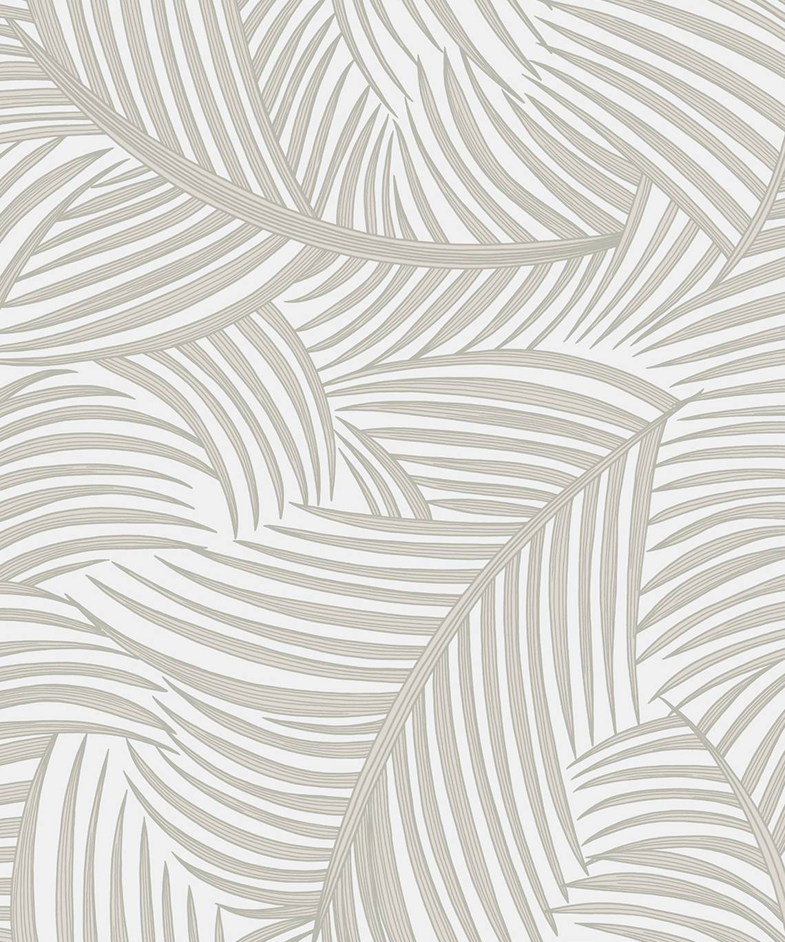 Sea Salt beige tossed palm fronds peel and stick wallpaper pattern