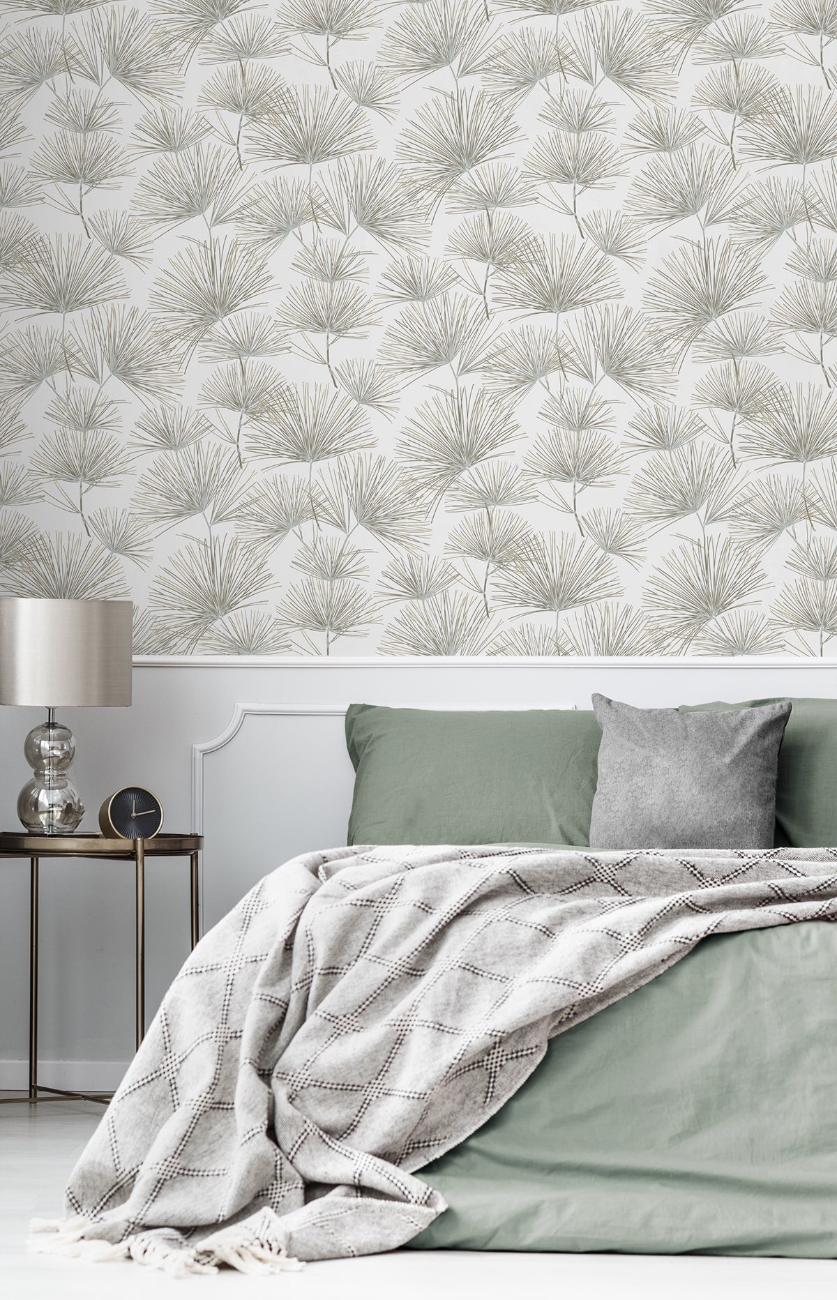 Pine Needles Cliffside by NextWall Peel & Stick Botanical Peel & Stick Wallpaper – NextWall NW52107