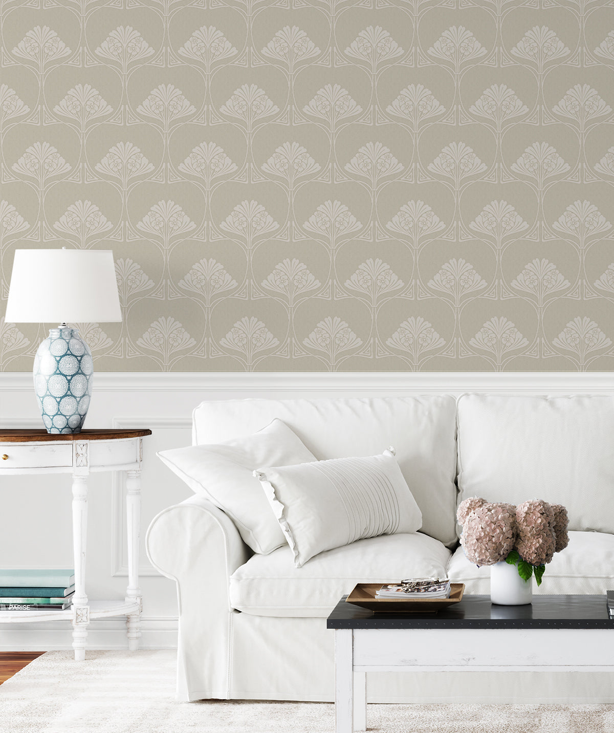 Deco Floral Ashwood by NextWall Peel & Stick Vintage Floral Peel & Stick Wallpaper – NextWall NW54007