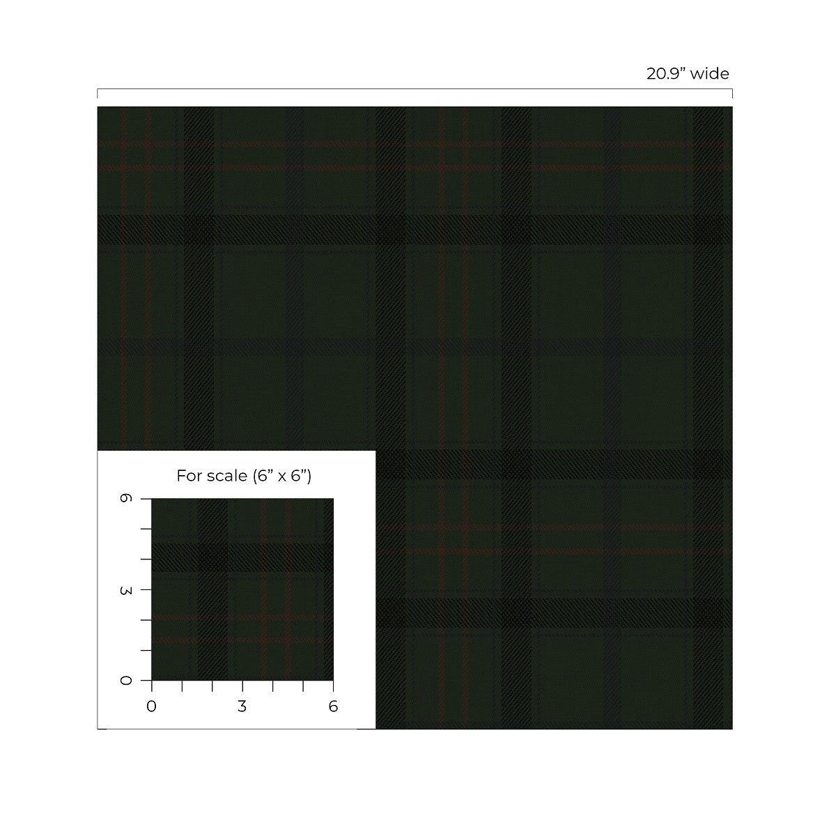 Tailor Plaid neutral beige plaid peel and stick wallpaper shown in a bedroom setting