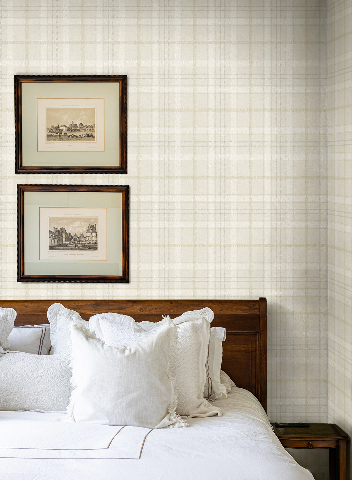 Tailor Plaid Beige by NextWall Peel & Stick Plaid Wallpaper – NextWall NW54307