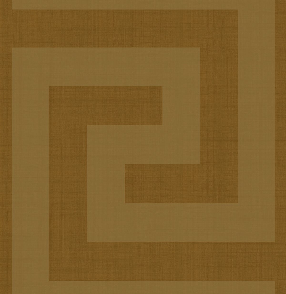 Maze Geo peel and stick wallpaper in antique gold metallic geometric maze pattern