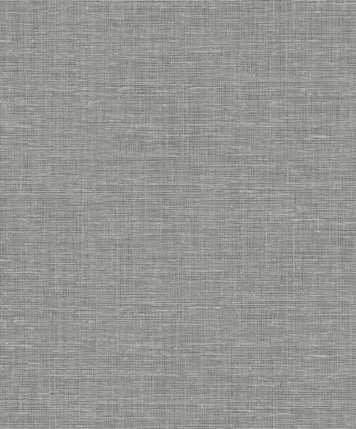 Silas Faux Linen Pavestone grey peel and stick wallpaper with faux linen texture