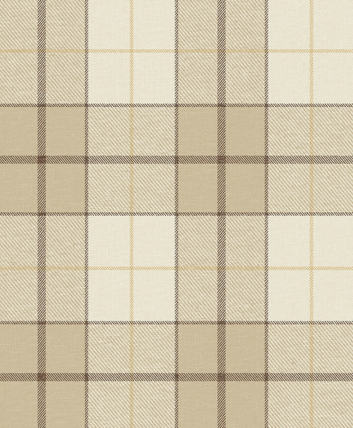 Latte beige plaid peel and stick wallpaper pattern