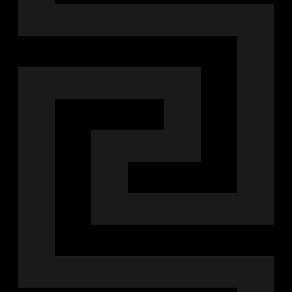 Geometric Maze Onyx peel and stick wallpaper with a dark metallic geometric maze pattern