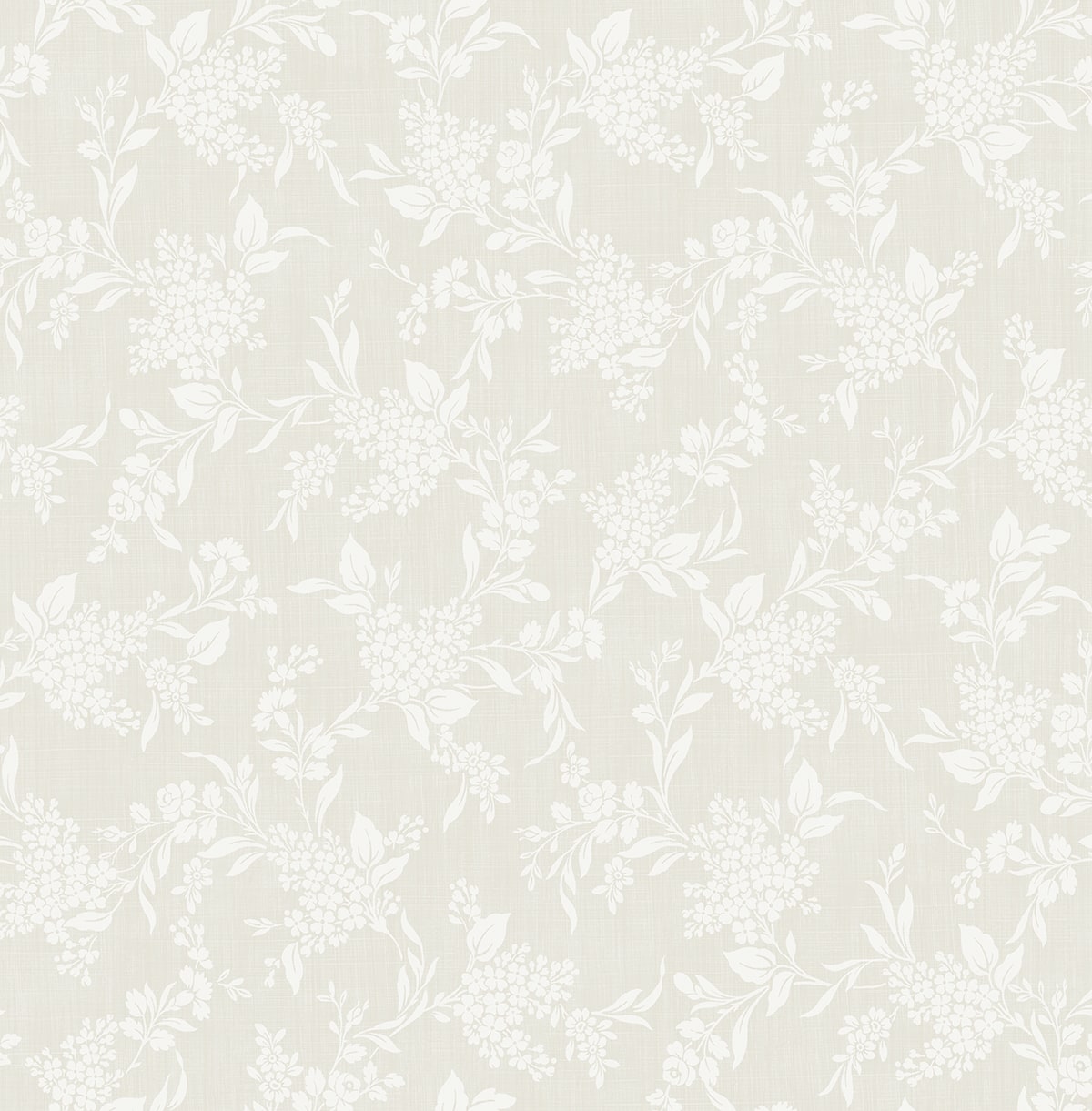 Neutral beige tonal floral peel and stick wallpaper pattern