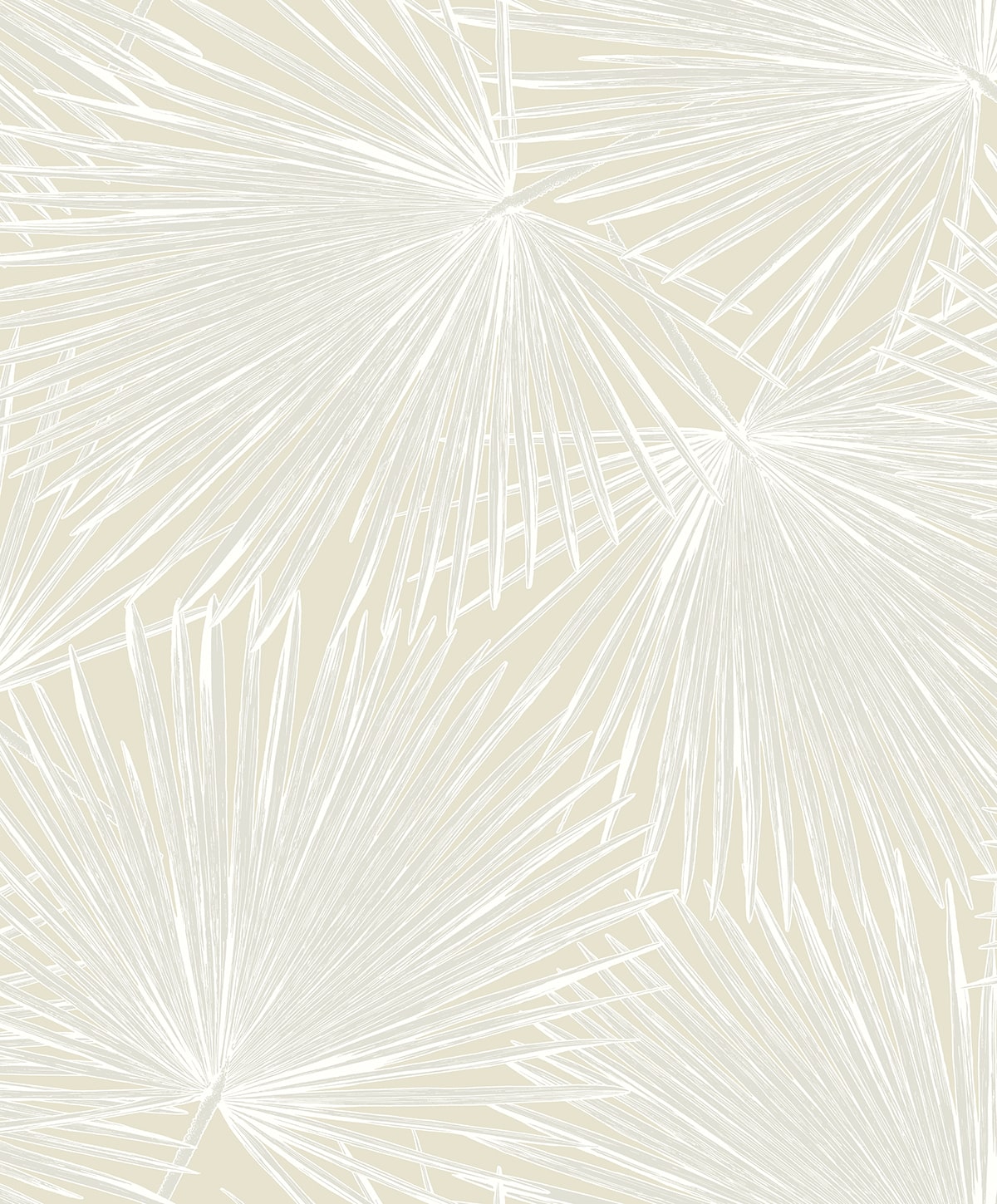 Palmate Leaf Frond Pearl by NextWall Peel & Stick Botanical Peel & Stick Wallpaper – NextWall NW60100-Sample