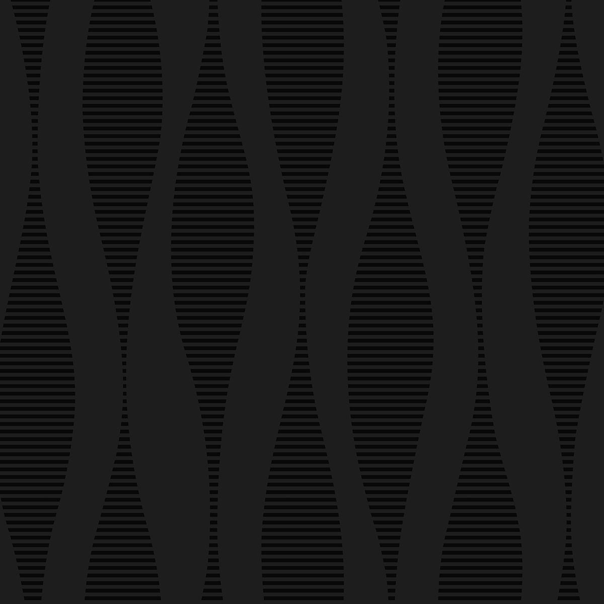 Close-up of Ikat Ellipse peel and stick wallpaper in jet black with a geometric ellipse pattern and subtle horizontal striping.