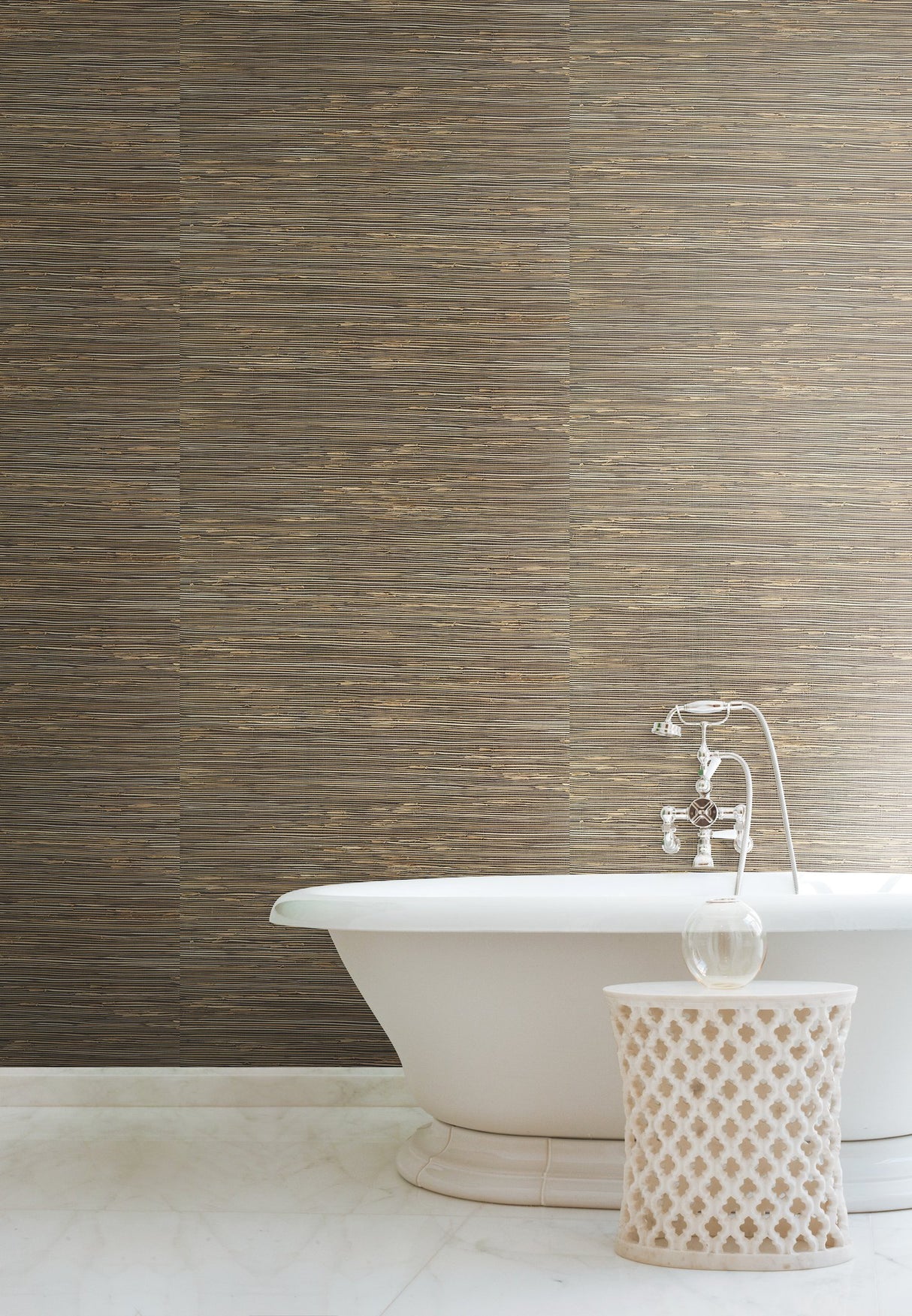 River Grass Black Textured Grasscloth Wallpaper - York NZ0786