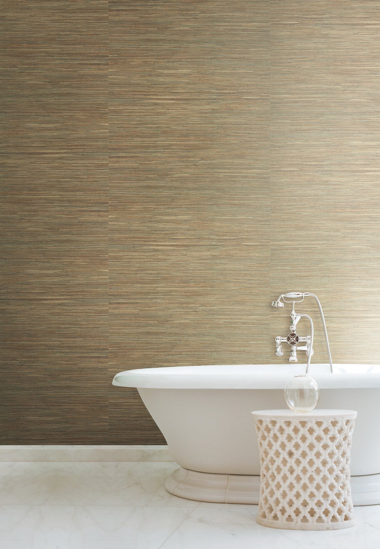 Raw Jute Green Grasscloth Wallpaper with Natural Woven Texture - York NZ0795