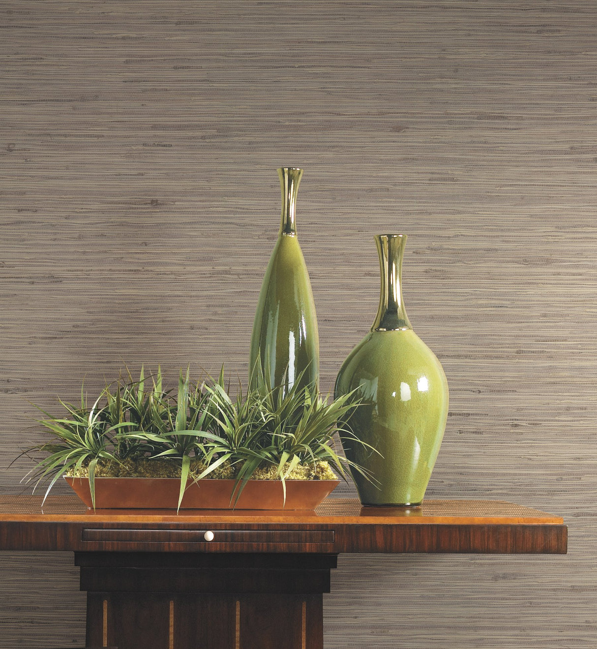 Threaded Jute Beige Wallpaper with Weaves Texture, Non Woven Paste-the-Wall - York OG0517