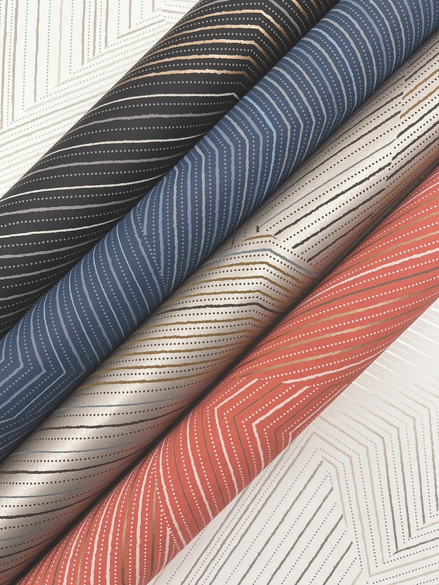 Dotted Maze Glint Geometric Metallic Wallpaper - York OI0613