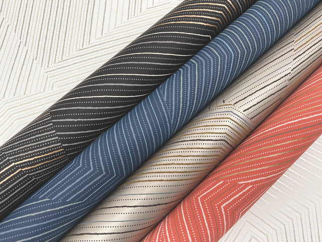 Dotted Maze Glint Geometric Metallic Wallpaper - York OI0613