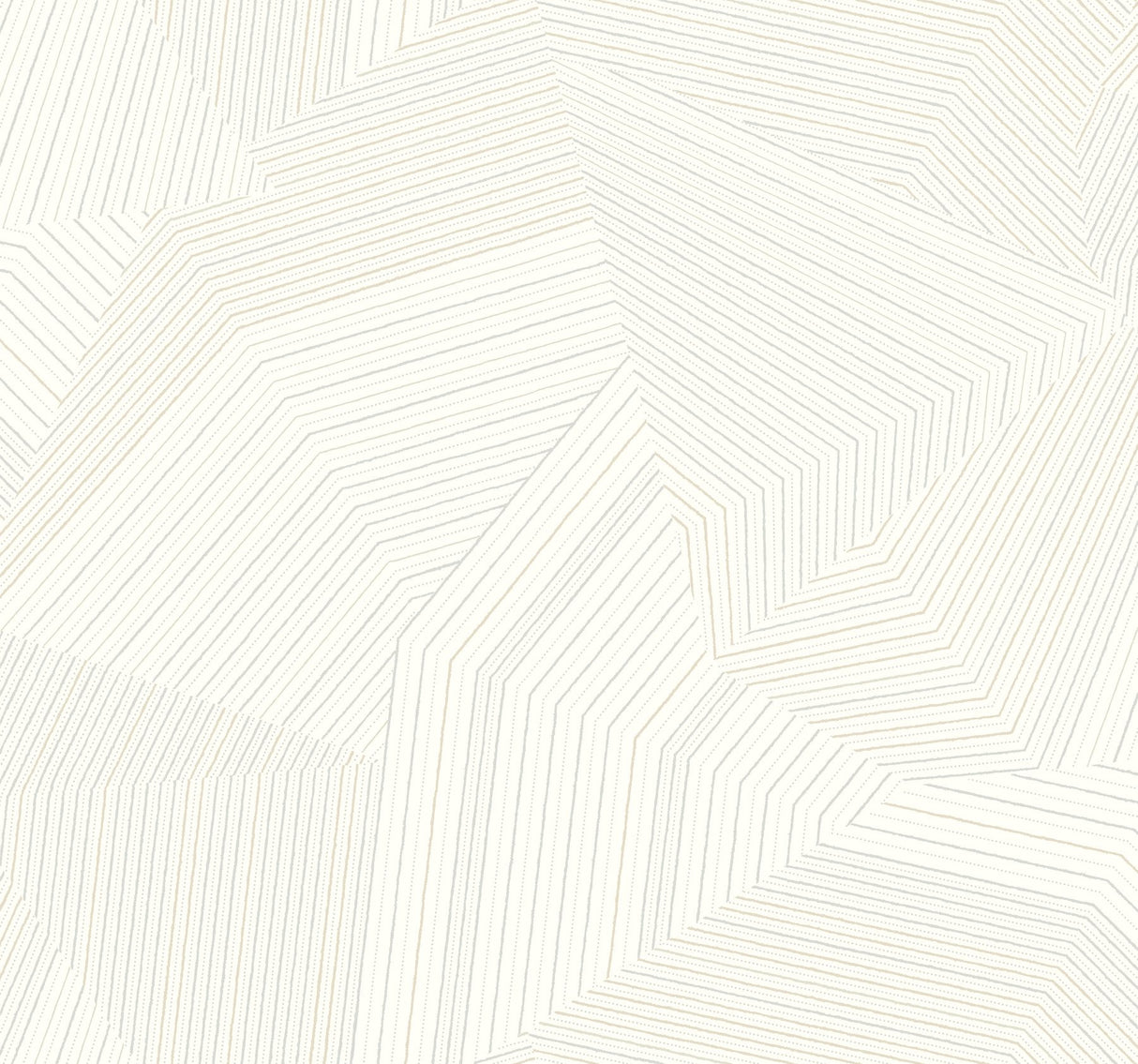 Dotted Maze White Geometric Metallic Unpasted Wallpaper - York OI0615