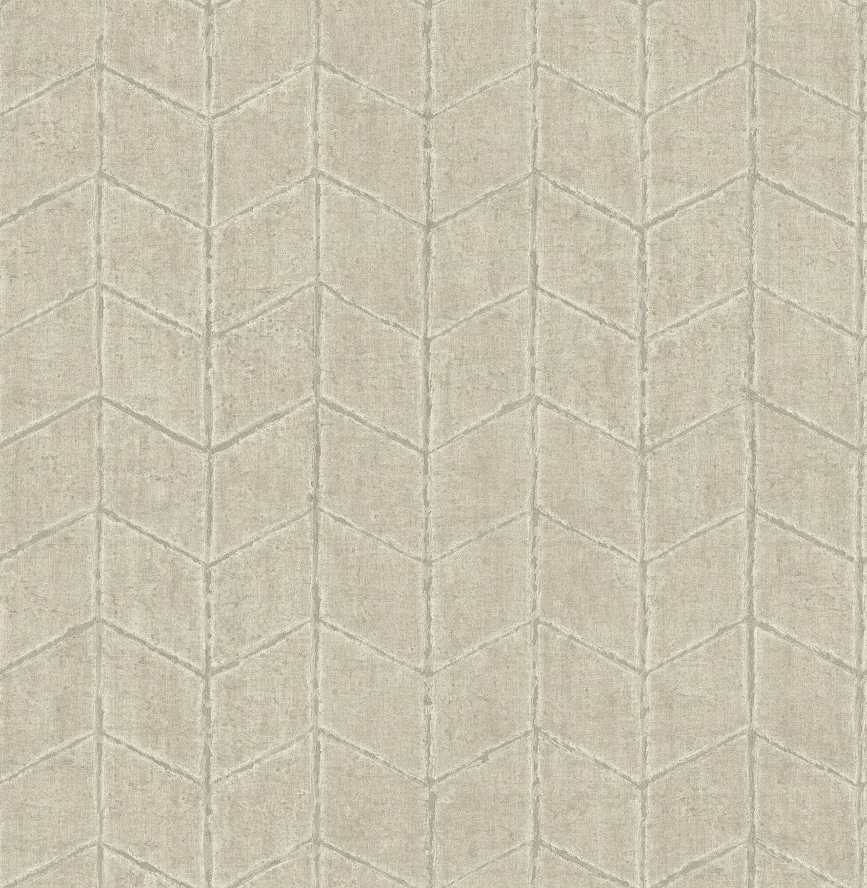 Flatiron Geometric Taupe Wallpaper with Metallic Chevron & Houndstooth Motif - York OI0643