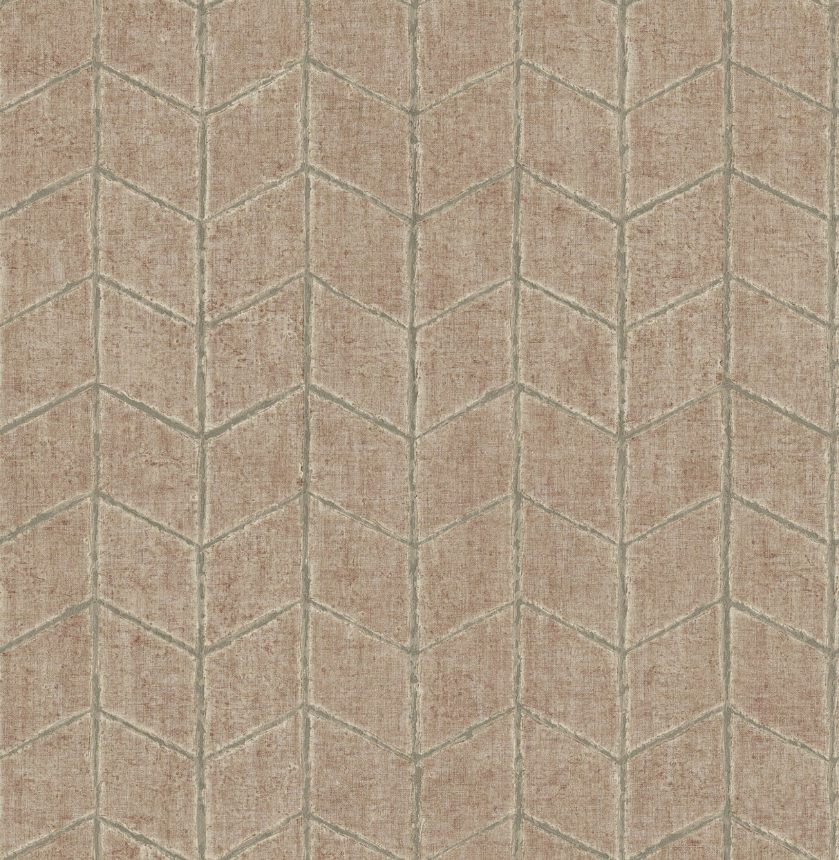 Flatiron Geometric Brick Wallpaper with Raised Ink Chevron Texture - York OI0646