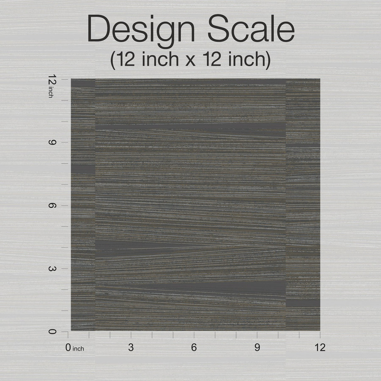 Line Stripe Charcoal Metallic Textured Wallpaper - York OI0661