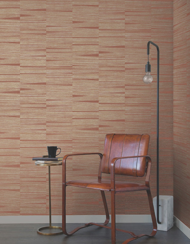 Line Stripe Brick Metallic Textures Wallpaper - York OI0662