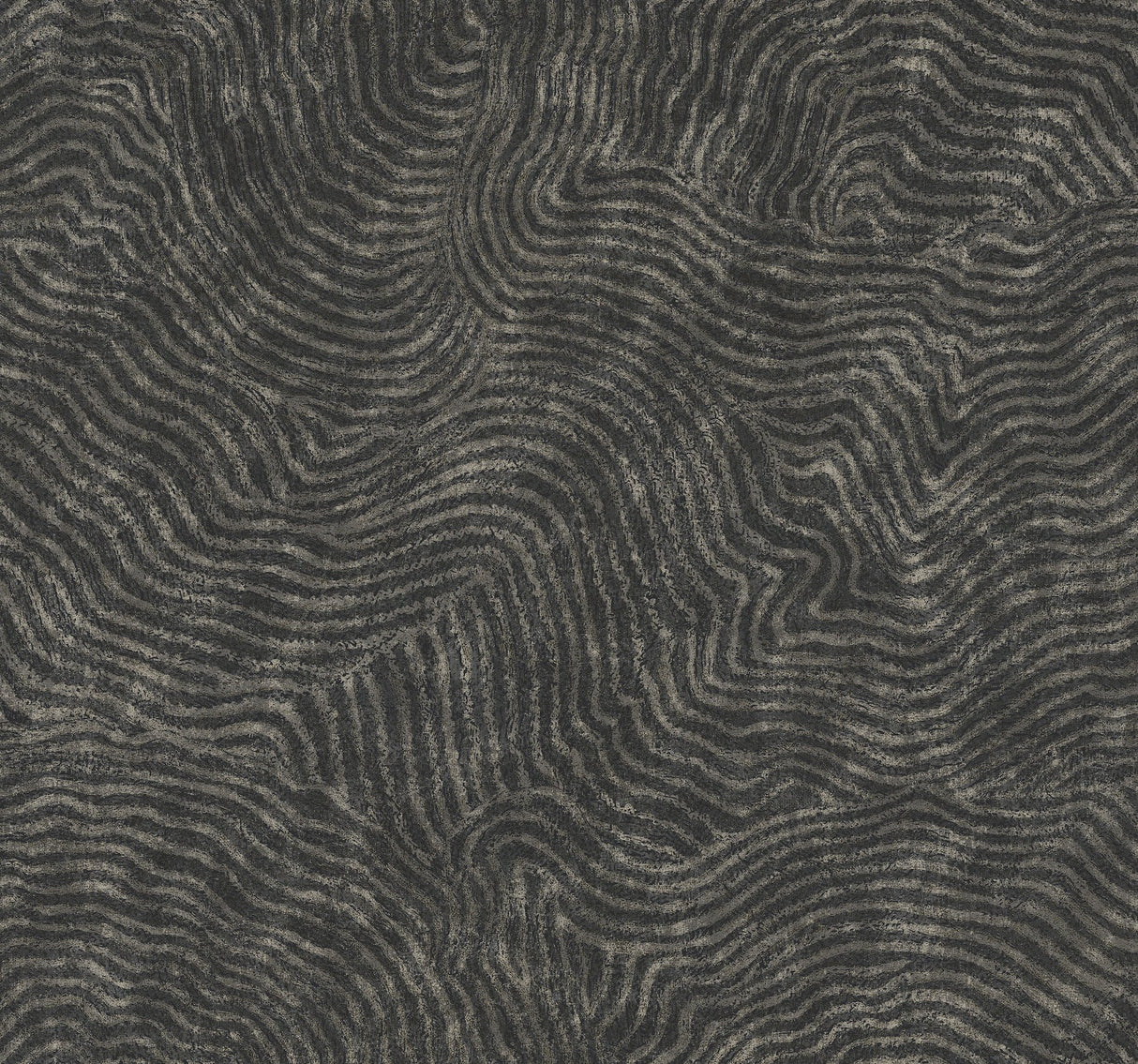 Modern Wood Black Geometric Wallpaper with Metallic Raised Ink - York OI0716