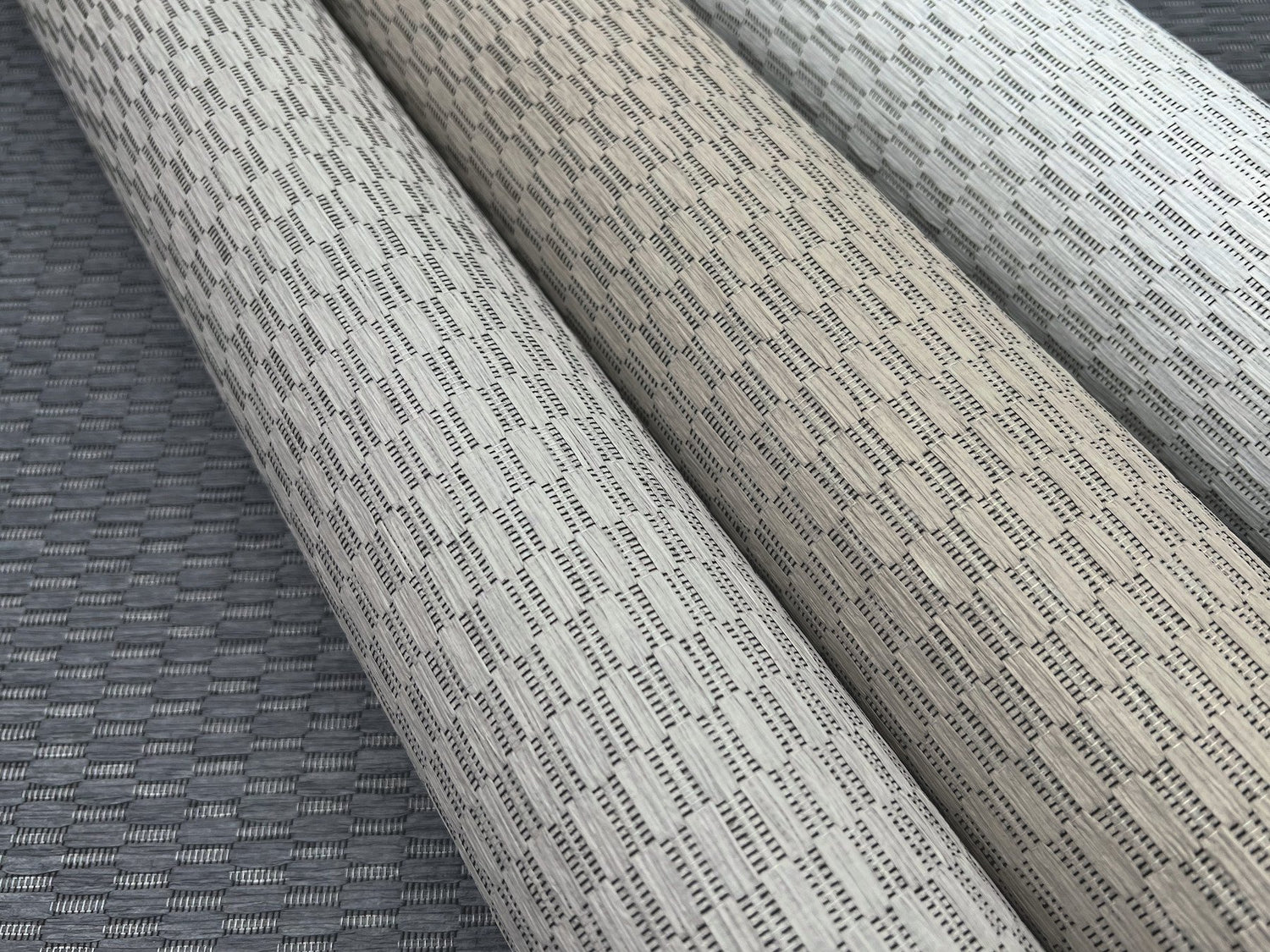 Checkerboard White Wallpaper with Woven Texture - York OI0721