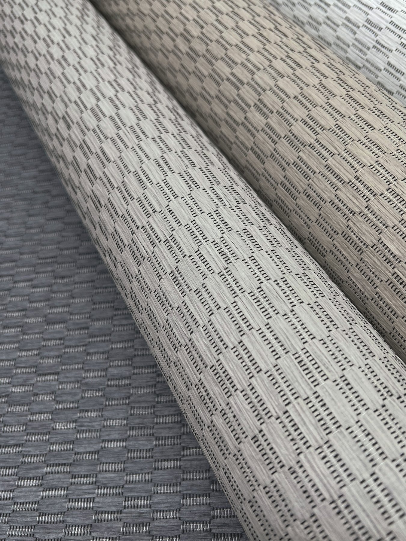 Checkerboard White Wallpaper with Woven Texture - York OI0721