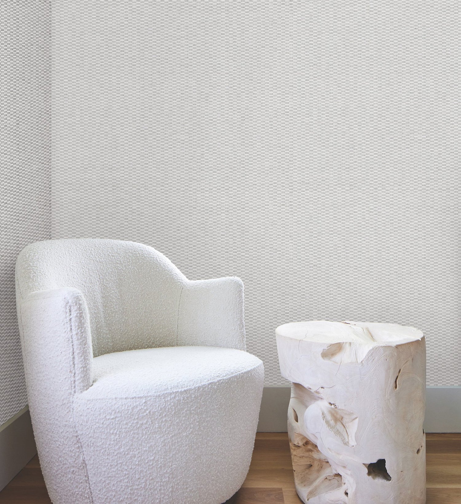 Checkerboard White Wallpaper with Woven Texture - York OI0721