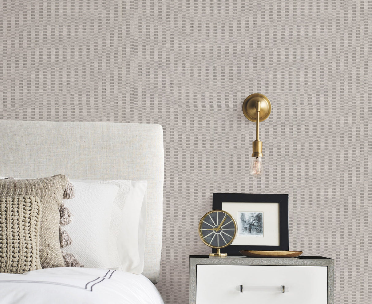 Checkerboard Grey Wallpaper with Textural Paperweave Plaid Pattern - York OI0722
