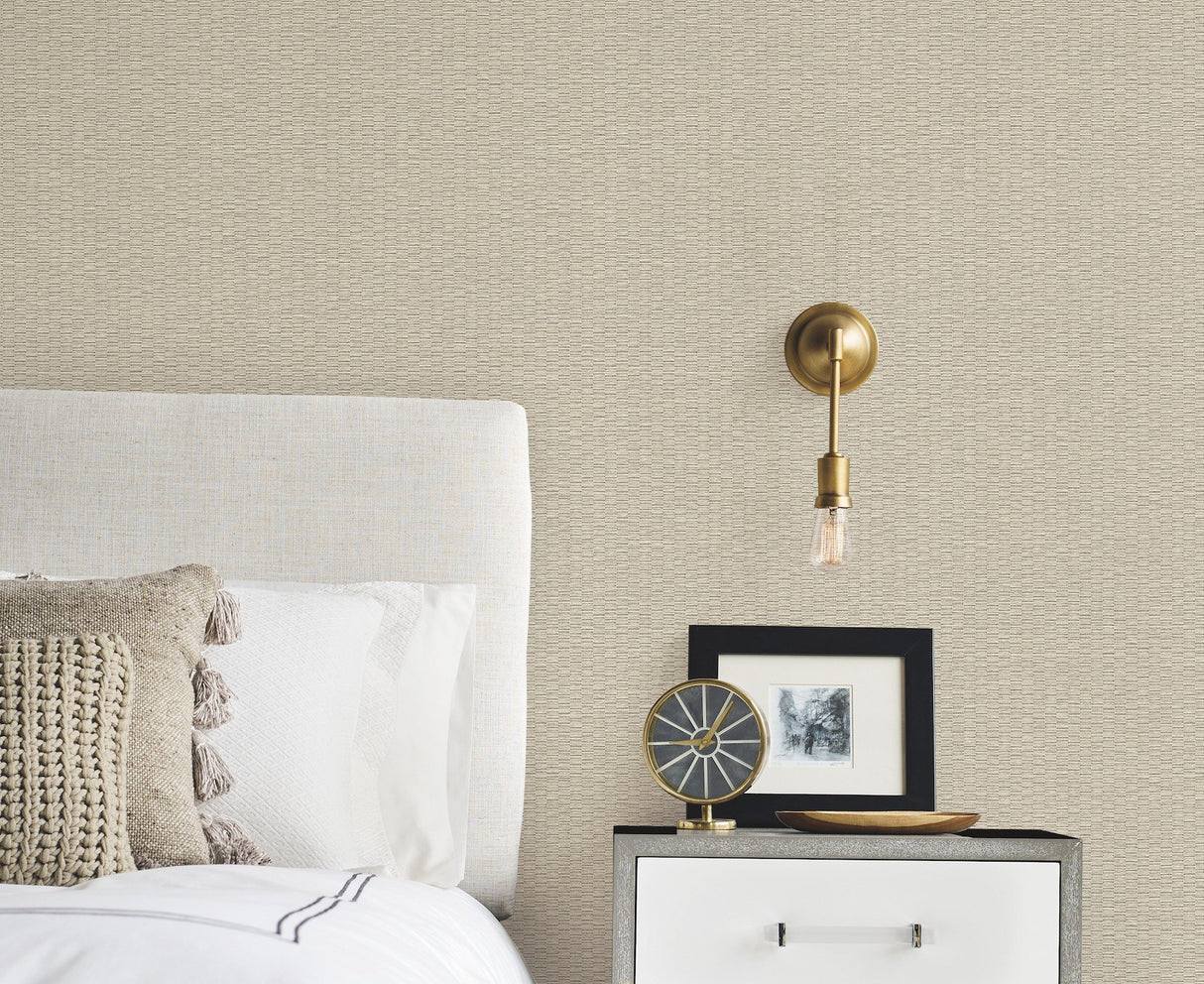 Checkerboard Putty Wallpaper with Paperweave Texture - York OI0723