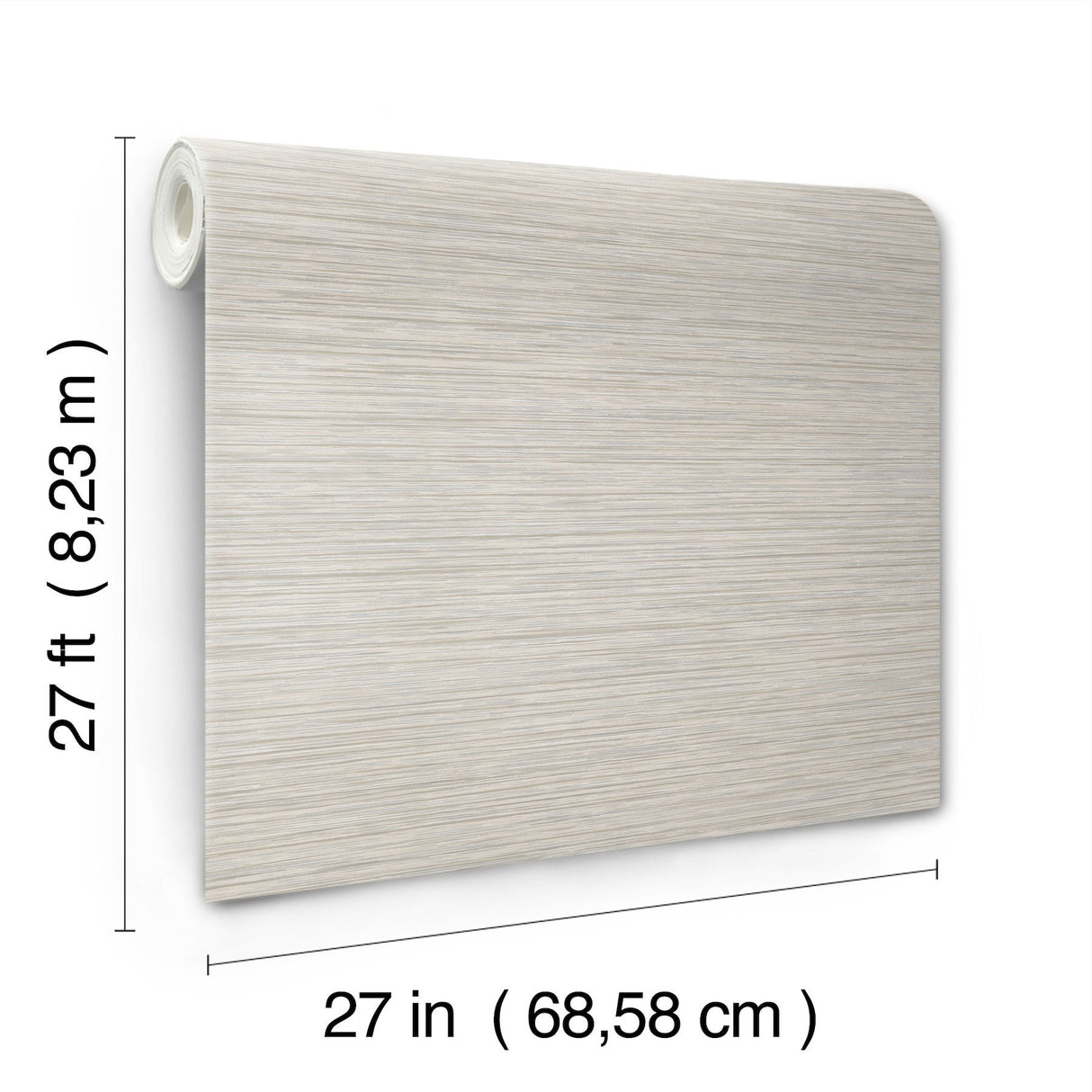 Vista Linen Textured Horizontal Stripe Wallpaper - York OI0733