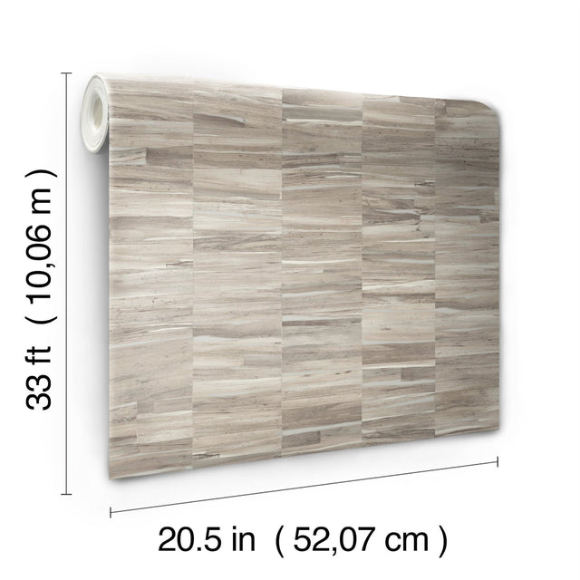 Reserve Grey Faux Aged Wood Grain Prepasted Wallpaper - Magnolia Home OM3601
