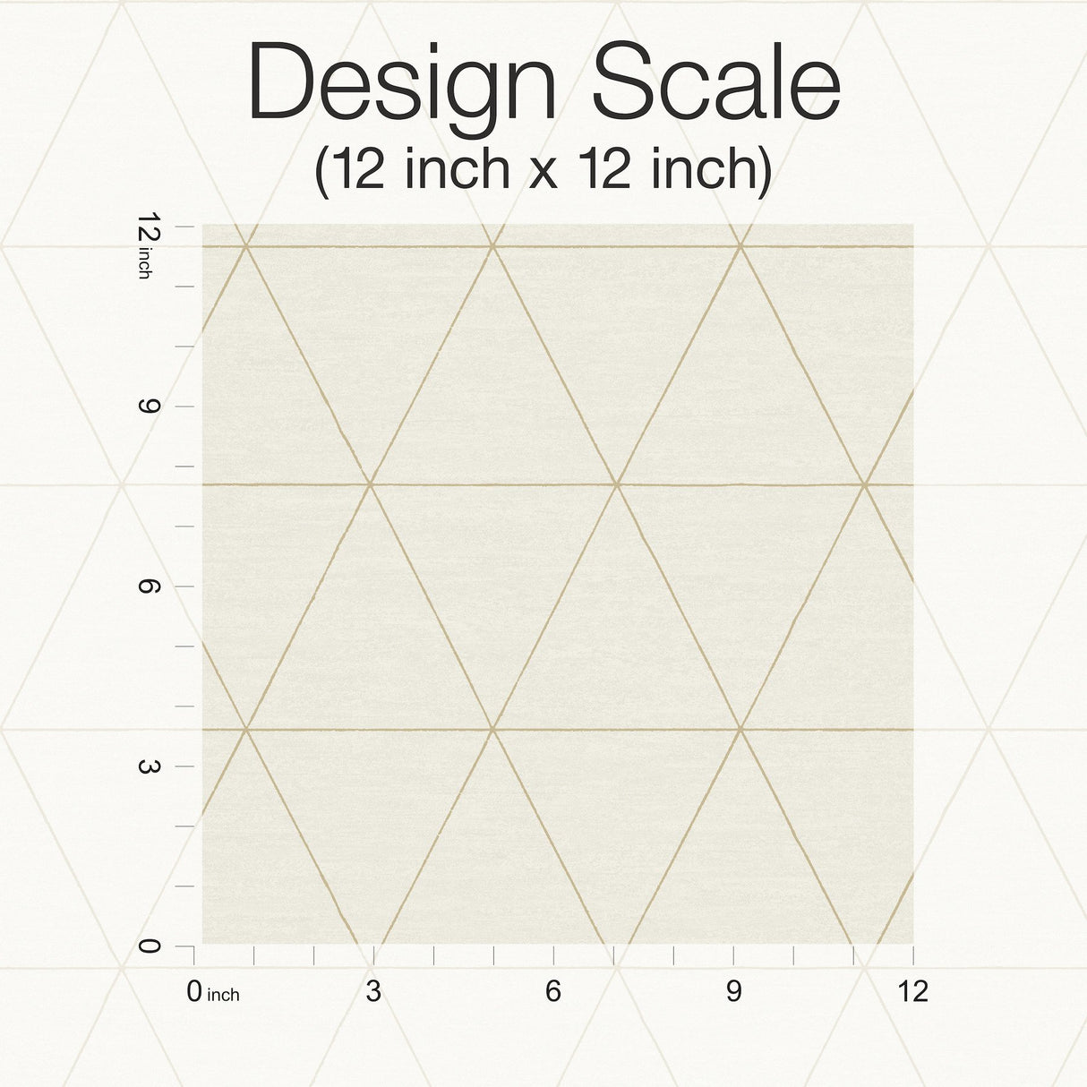 Ridge Whitewash Geometric Wallpaper with Modern Metallic Triangle Grid - York OM3612
