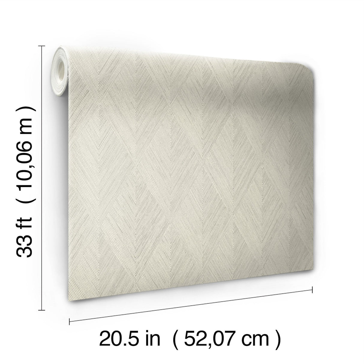 Belmont Taupe Wallpaper with Woven Diamond Wood Motif - York OM3634