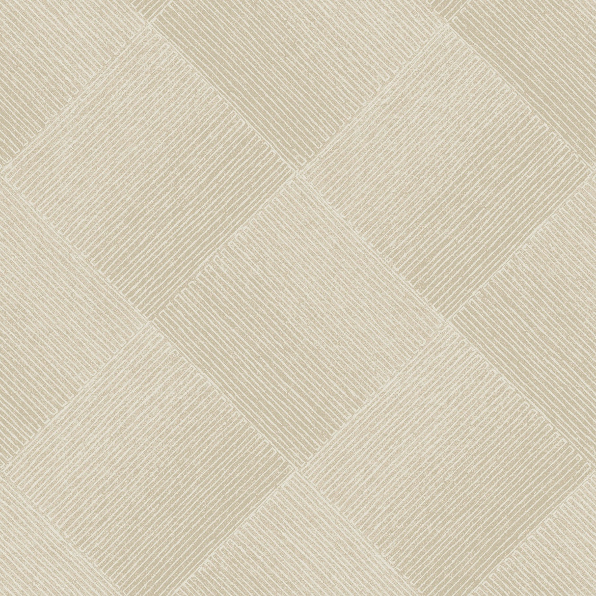 Channel Tan Geometric Wallpaper with Rugged Diamond Motif - York OM3643